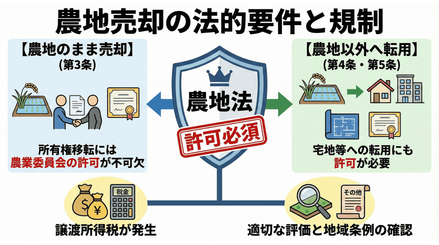 農地売却の法的要件と規制
