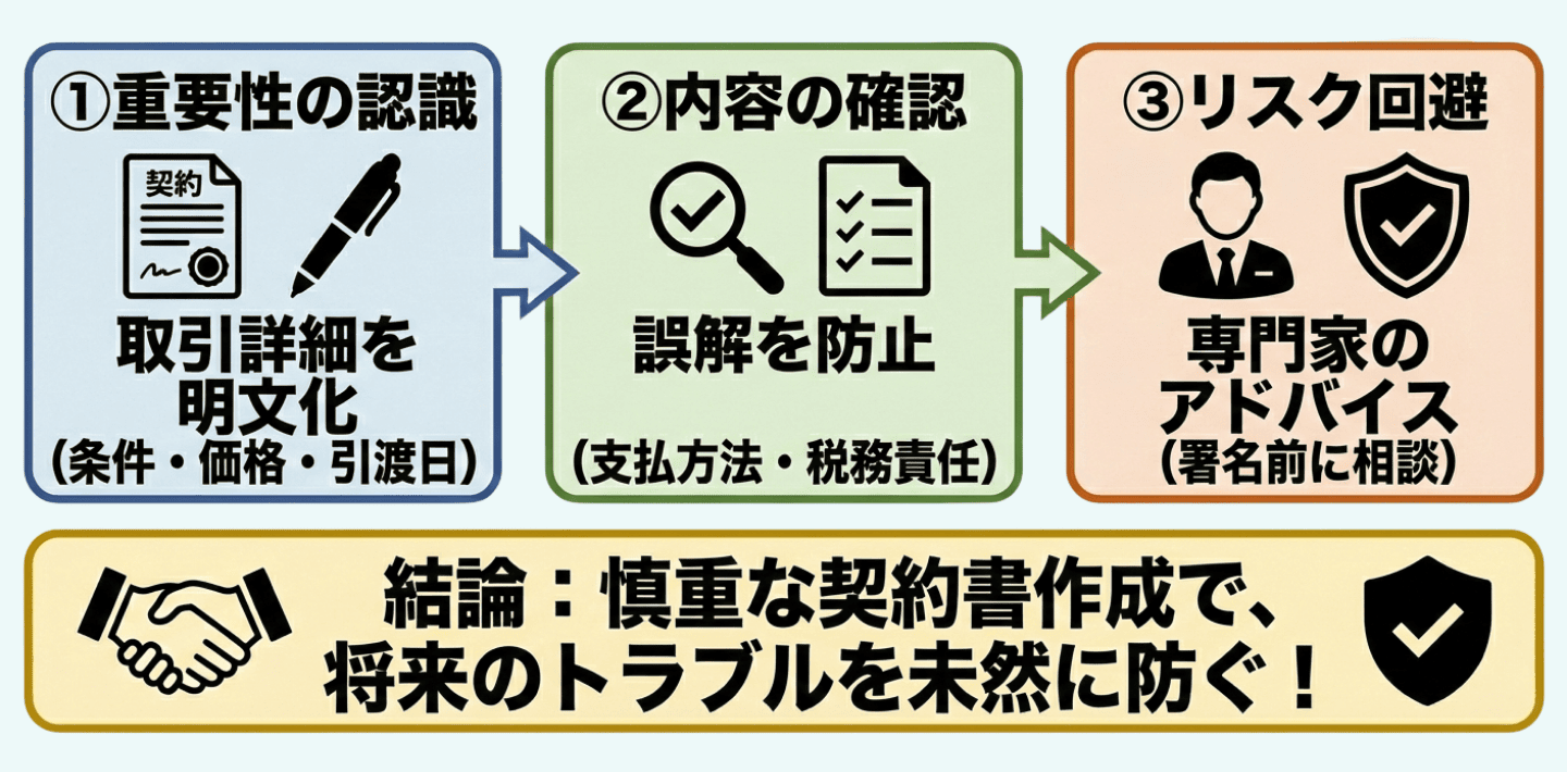 売却契約書作成時の注意点