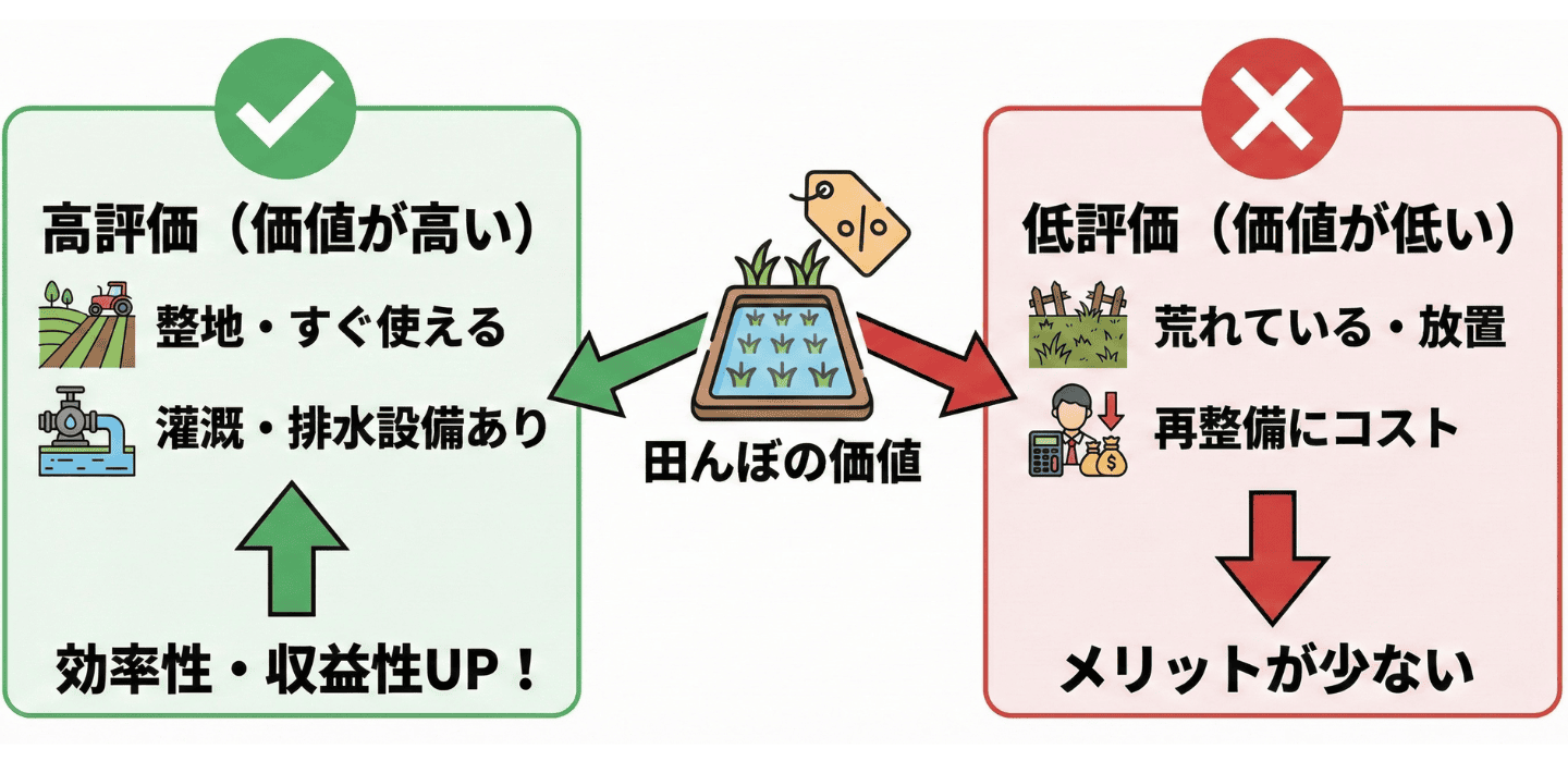 田んぼを売る価格相場と土地の質