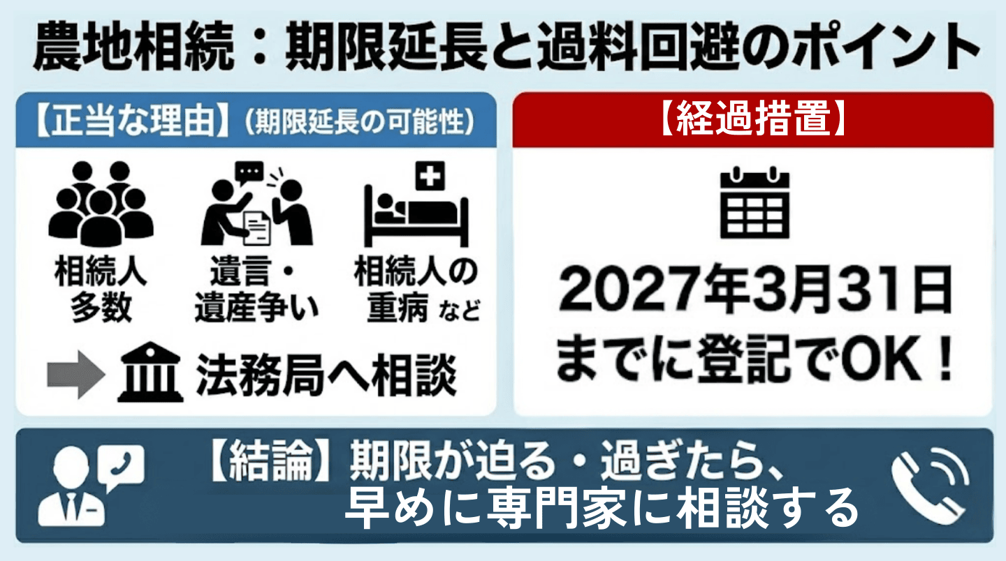 農地相続の期限延長と過料回避のポイント