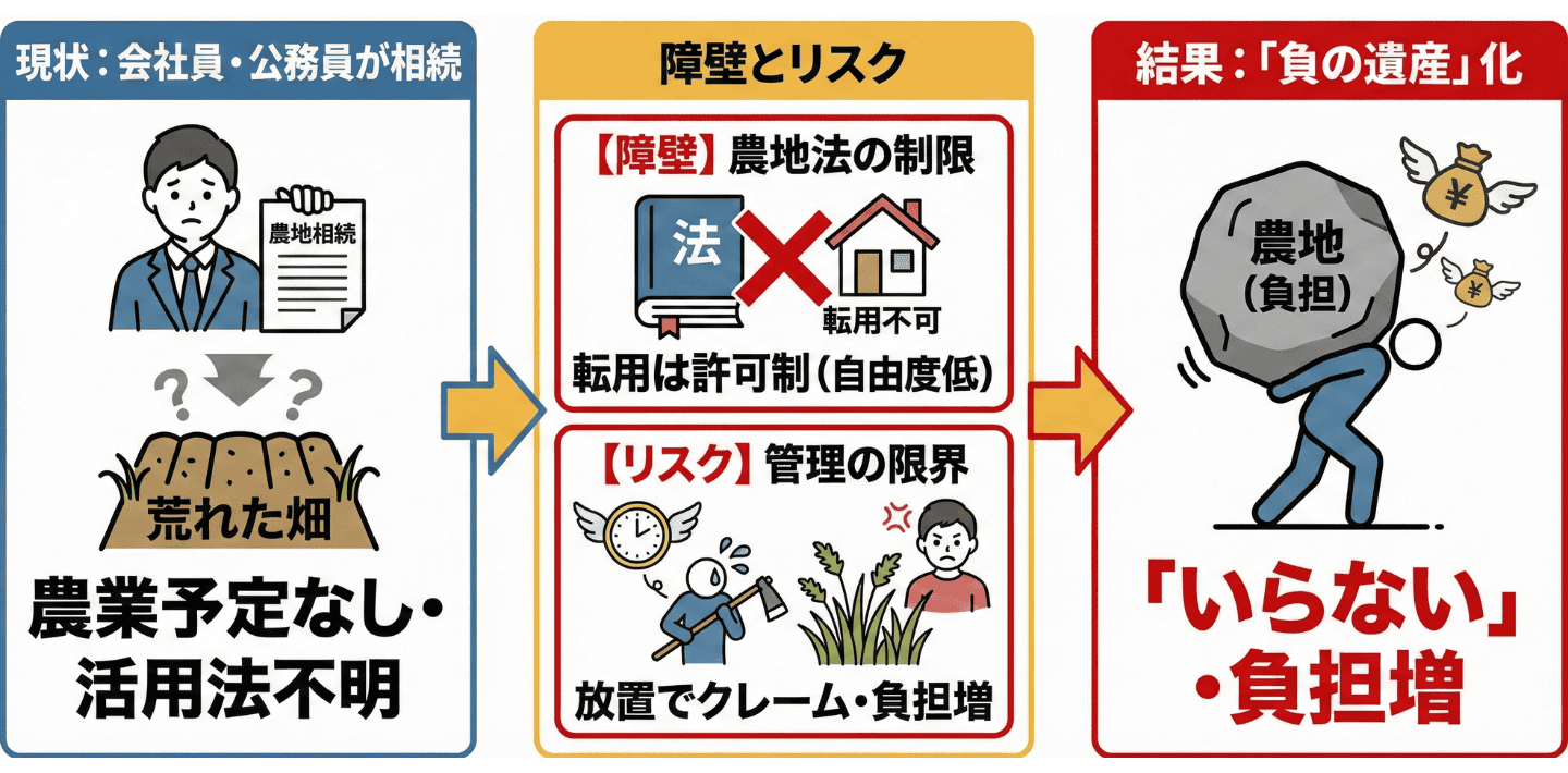 農業をする予定がなく田んぼや畑の活用方法が見つからない
